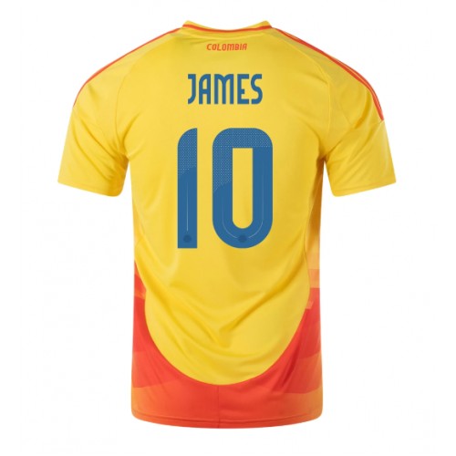 Moški Nogometni dresi Kolumbija James Rodriguez #10 Domači Copa America 2024 Kratek Rokav